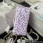 Chanel Purple/White Sequins Mini Classic Flap bag A01115 2023
