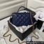 Chanel Grained Shiny Calfskin Clutch with Chain Bag AP3017 Blue 2023