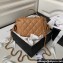 Chanel Grained Shiny Calfskin Clutch with Chain Bag AP3017 Brown 2023