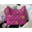 Chanel Shiny Crumpled Calfskin Hobo Handbag AS4322 Purple 2023