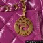 Chanel Shiny Crumpled Calfskin Hobo Handbag AS4322 Purple 2023