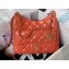 Chanel Shiny Crumpled Calfskin Hobo Handbag AS4322 Orange 2023