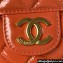 Chanel Shiny Crumpled Calfskin Hobo Handbag AS4322 Orange 2023