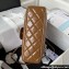 Chanel Shiny Crumpled Calfskin Hobo Handbag AS4322 Brown 2023