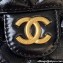 Chanel Shiny Crumpled Calfskin Small Hobo Bag AS4323 Black 2023