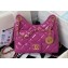 Chanel Shiny Crumpled Calfskin Small Hobo Bag AS4323 Purple 2023