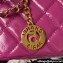 Chanel Shiny Crumpled Calfskin Small Hobo Bag AS4323 Purple 2023