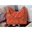 Chanel Shiny Crumpled Calfskin Small Hobo Bag AS4323 Orange 2023