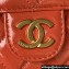 Chanel Shiny Crumpled Calfskin Small Hobo Bag AS4323 Orange 2023