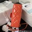 Chanel Shiny Crumpled Calfskin Small Hobo Bag AS4323 Orange 2023