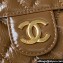 Chanel Shiny Crumpled Calfskin Small Hobo Bag AS4323 Brown 2023