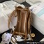 Chanel Shiny Crumpled Calfskin Small Hobo Bag AS4323 Brown 2023
