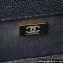 Chanel Grained Shiny Calfskin BOY Flap Bag with Handle A94805 Black 2023