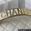 Chanel Grained Shiny Calfskin BOY Flap Bag with Handle A94805 White 2023