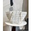 Chanel Shopping Bag in Raffia Effect Braided Tweed AS3786 White 2023