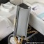 Chanel Grained Shiny Calfskin BOY Flap Bag with Handle A94805 Gray 2023