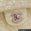 Chanel Sequins Small Classic Handbag A01116 Light Yellow 2023