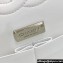 Chanel Wool Tweed and Bead Medium Classic Handbag A01112 White 2023