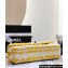 Chanel Wool Tweed and Bead Medium Classic Handbag A01112 White Yellow 2023
