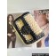 Chanel Chain and Raffia Braided Mini Flap Bag Black/Beige 2023