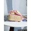 Chanel Chain and Raffia Braided Small Flap Bag Pink/Beige 2023
