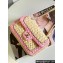 Chanel Chain and Raffia Braided Small Flap Bag Pink/Beige 2023