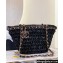 Chanel Small Shopping Bag in Crochet, Mixed Fibers, Calfskin AS3689 Black 2023