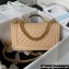 Chanel Grained Shiny Calfskin BOY Flap Bag with Handle A94804 Beige 2023