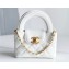 Chanel Shiny Aged Calfskin Clutch with Chain Bag AP3435 White 2023