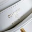 Chanel Shiny Aged Calfskin Clutch with Chain Bag AP3435 White 2023