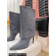 Balmain Heel 10.5cm Suede ankle boots Gray 2023