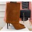 Balmain Heel 10.5cm Suede ankle boots Brown 2023