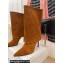 Balmain Heel 10.5cm Suede ankle boots Brown 2023