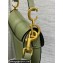 Dior Mini Saddle Bag with Strap in Grained Calfskin Ethereal Green 2023