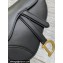 Dior Mini Saddle Bag with Strap in Black Smooth Calfskin 2023