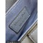 Dior Mini Saddle Bag with Strap in Grained Calfskin Denim Blue 2023