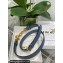 Dior Mini Saddle Bag with Strap in Grained Calfskin Denim Blue 2023