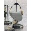 Dior Mini Saddle Bag with Strap in Grained Calfskin Olive Green 2023