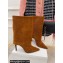Balmain Heel 10.5cm Suede ankle boots Brown 2023