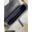 Dior Saddle Bag with Strap in Grained Calfskin Black 2023