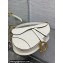 Dior Saddle Bag with Strap in Grained Calfskin White 2023