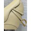 Dior Saddle Bag with Strap in Grained Calfskin Beige 2023