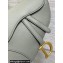 Dior Saddle Bag with Strap in Grained Calfskin Olive Green 2023