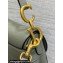 Dior Saddle Bag with Strap in Grained Calfskin Olive Green 2023