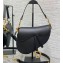 Dior Saddle Bag with Strap in Black Smooth Calfskin 2023
