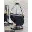 Dior Saddle Bag with Strap in Black Smooth Calfskin 2023
