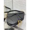 Dior Saddle Bag with Strap in Black Smooth Calfskin 2023