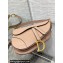 Dior Saddle Bag with Strap in Grained Calfskin Nude Pink 2023