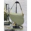 Dior Saddle Bag with Strap in Grained Calfskin Ethereal Green 2023