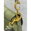 Dior Saddle Bag with Strap in Grained Calfskin Ethereal Green 2023